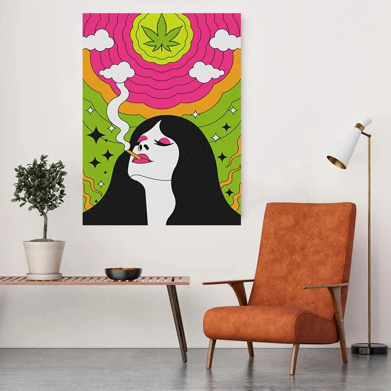 Fantasy Alien Psychedelic Art Funny Poster