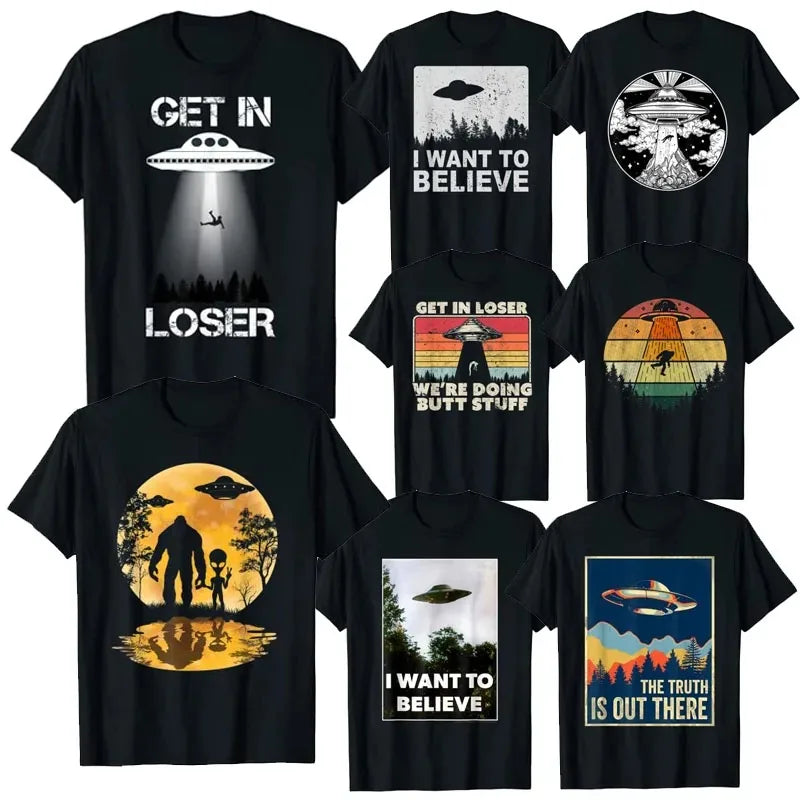 Get in Loser I Want To Believe T-Shirt Aliens UFO