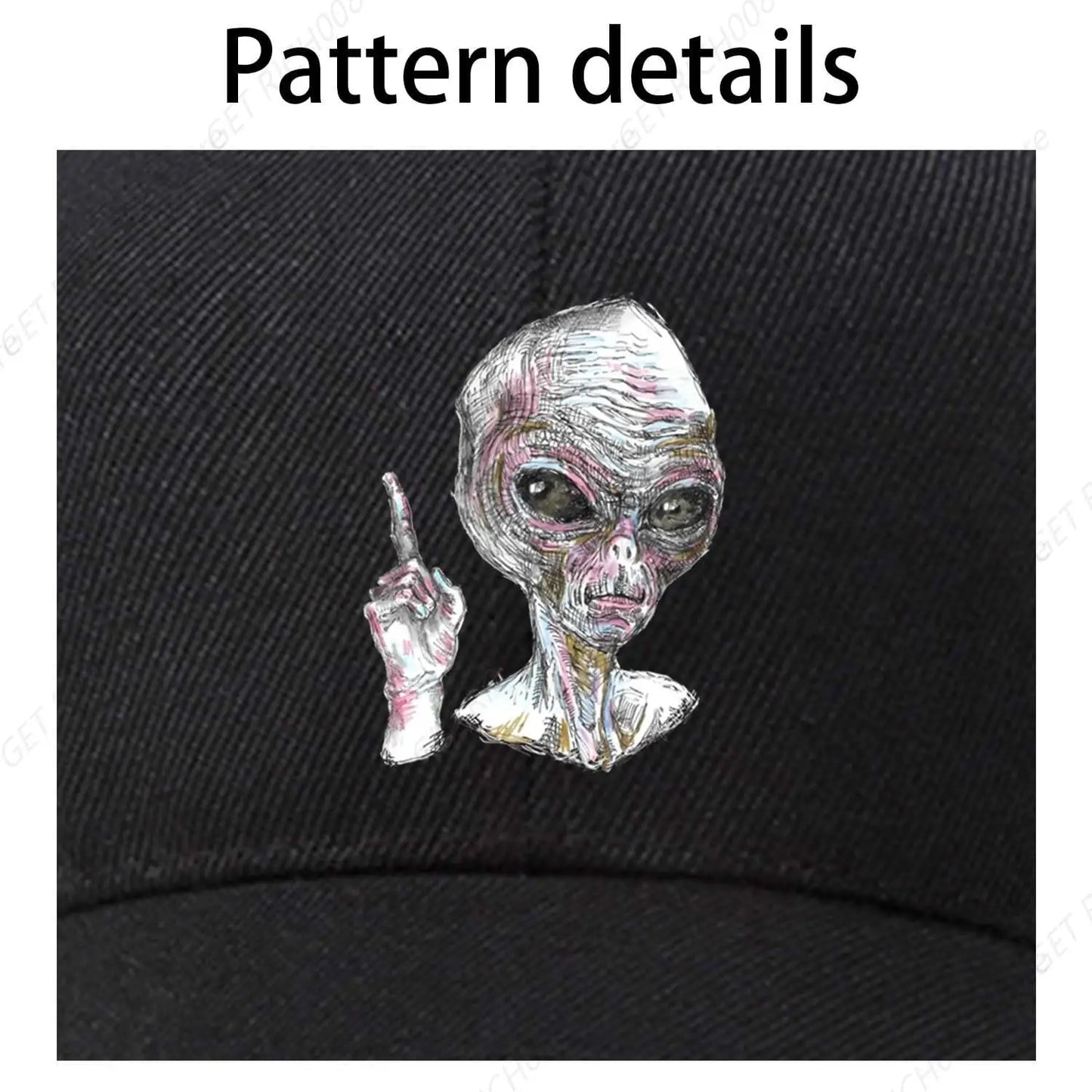 Alien Face Baseball Cap Adjustable Dad Hat