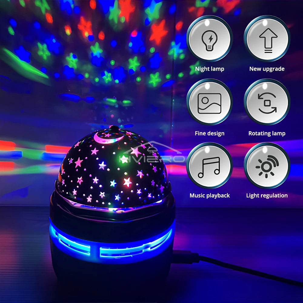 Galaxy Night Light Projector USB Table Lamp