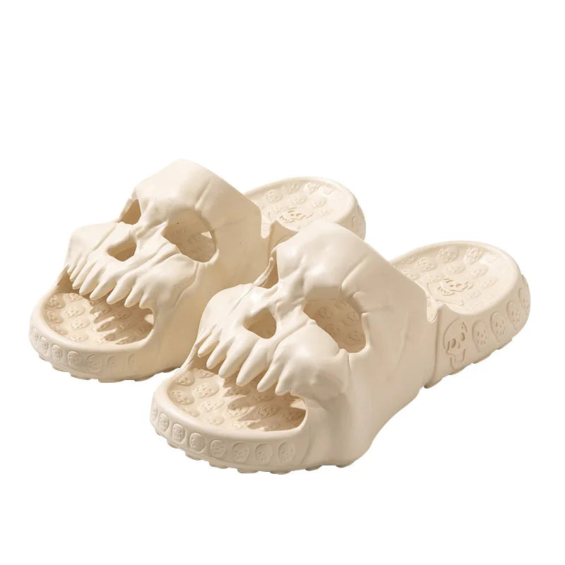 Skull Design Men Slippers Y2K