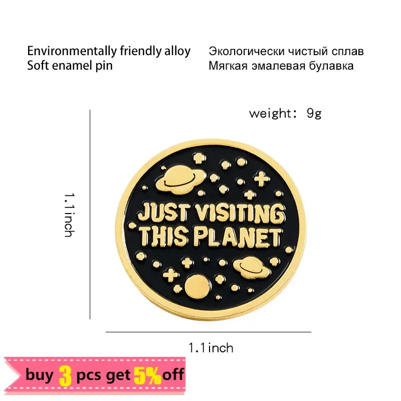 Outer Space Enamel Lapel Pins
