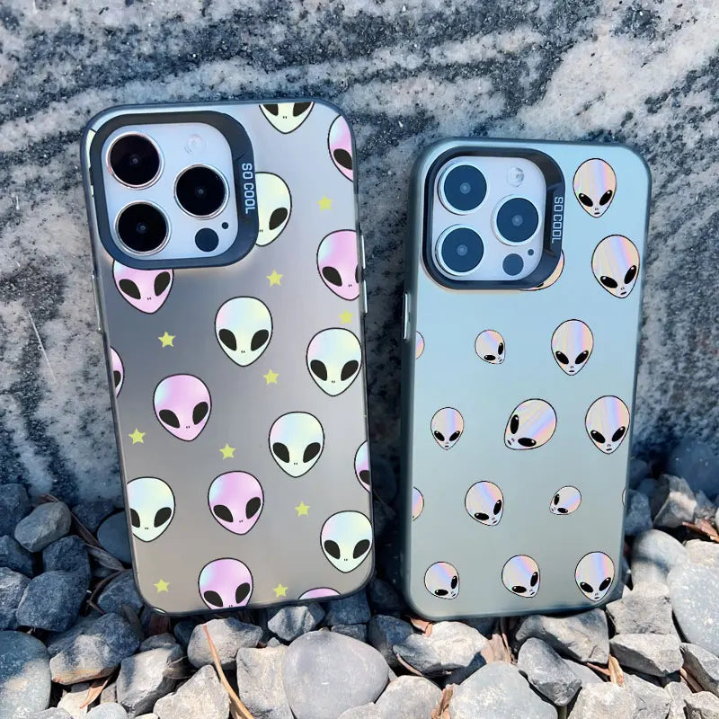 Funny Cartoon Alien Laser Phone Case for iPhones