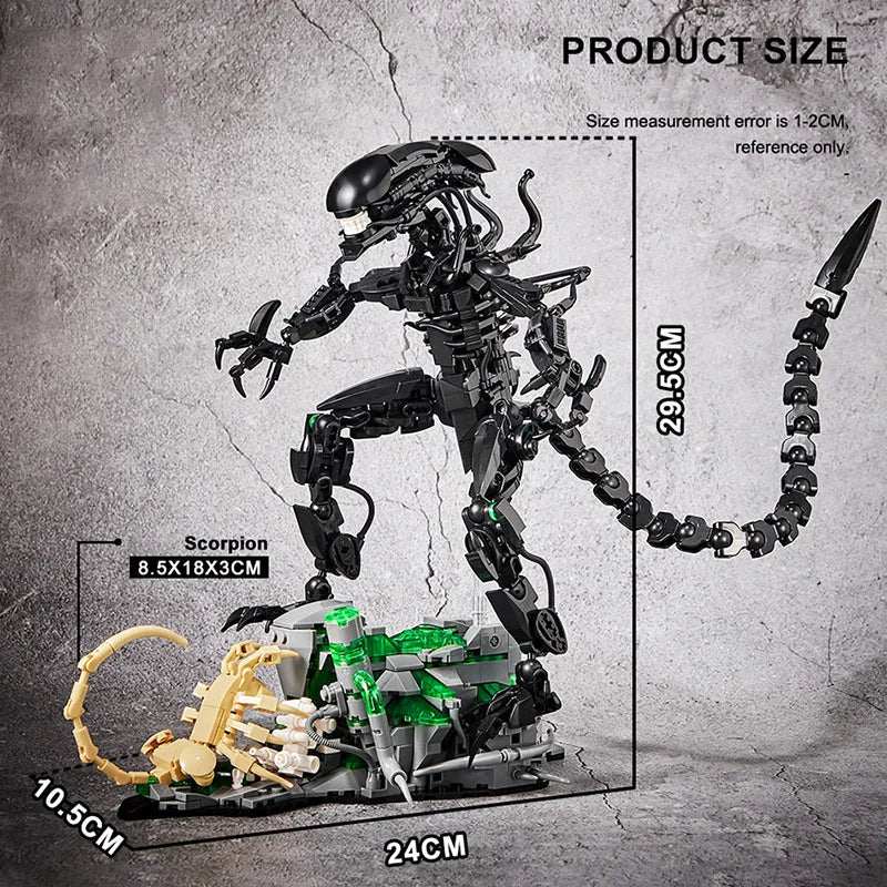 Alien Monster Building Blocks Bricks Set DIY Alien Figures Assembly Model Kit