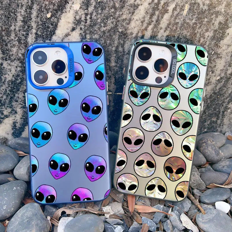 Funny Cartoon Alien Laser Phone Case for iPhones