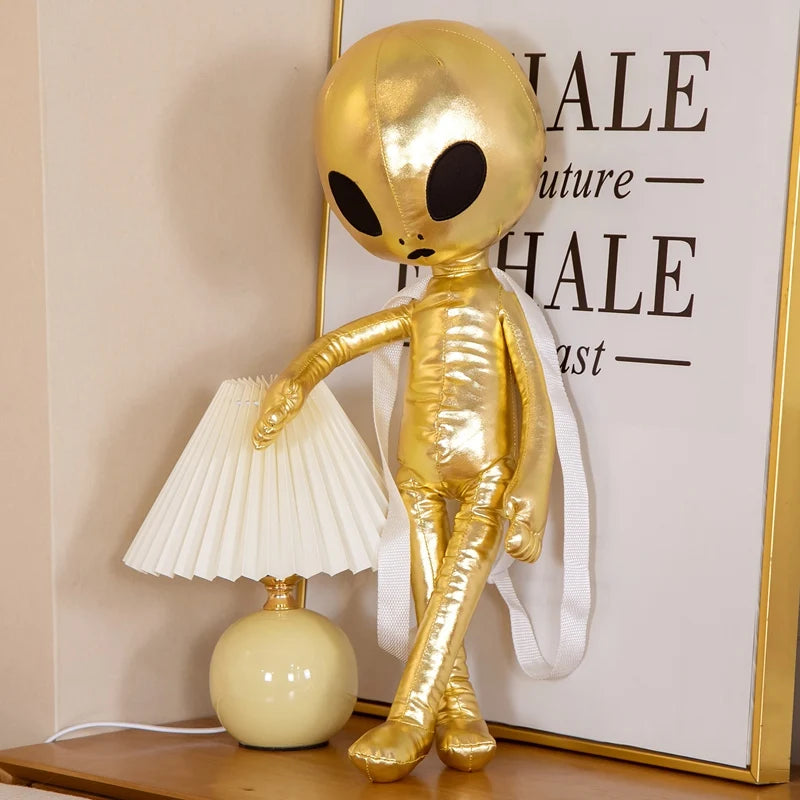 Alien Backpack Extraterrestrial Soft Stuffed Plush Doll