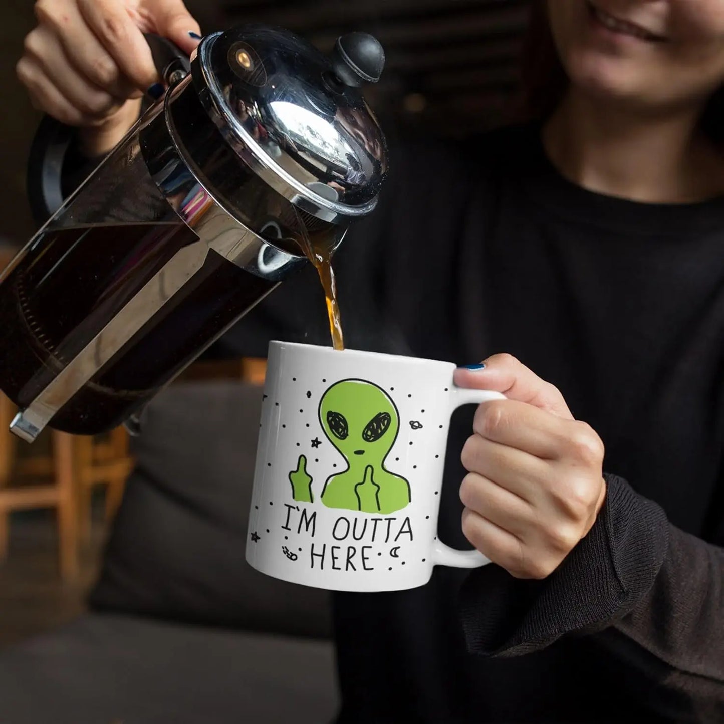 Alien Coffee Mug Funny Coffee Mugs Adult Humor