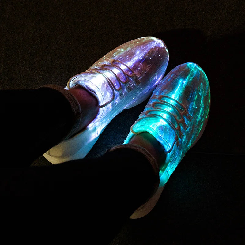 New Led Fiber Optic Shoes for girls boys men women