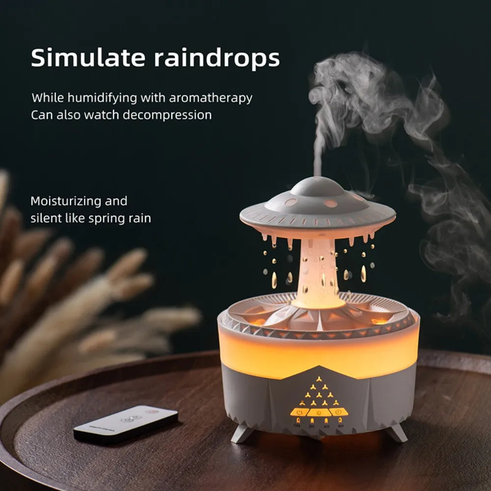 UFO Rotating Raindrop Aromatherapy Essential Oils Air Diffuser