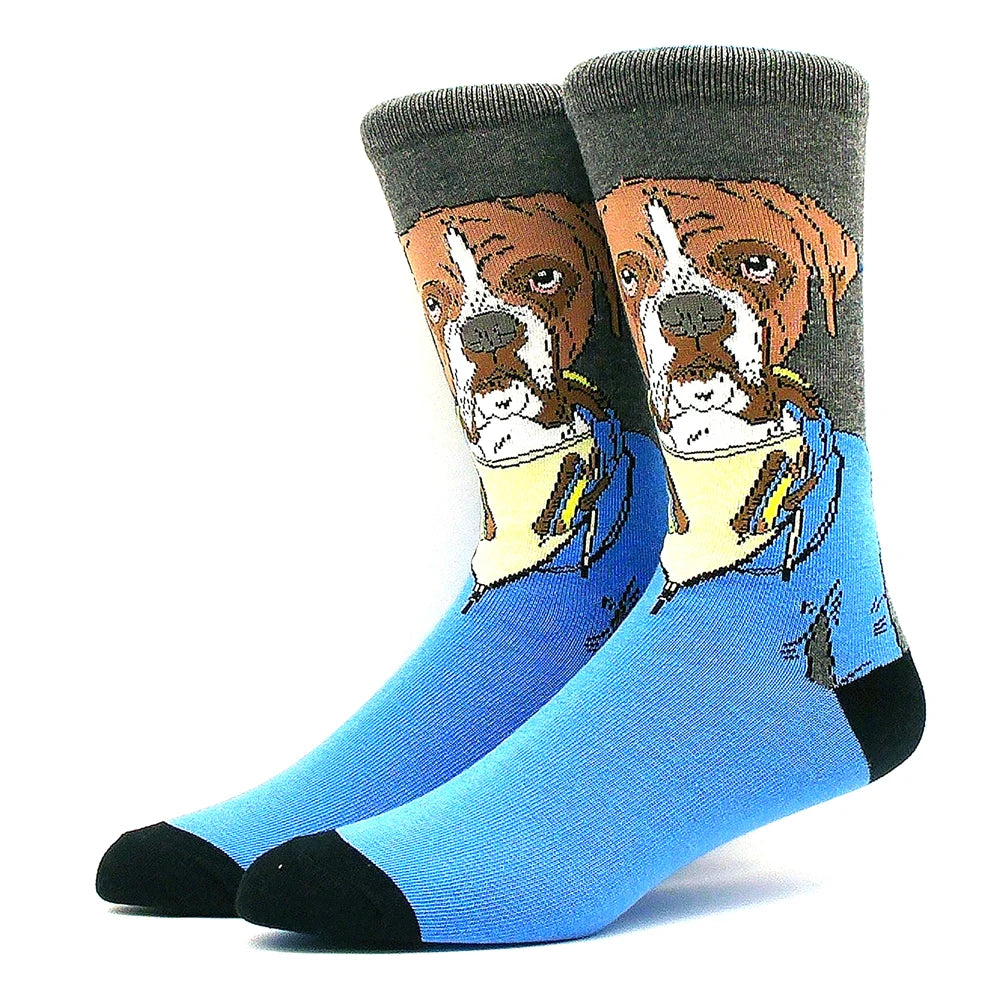 Cotton Happy Funny Socks Men Alien Planet