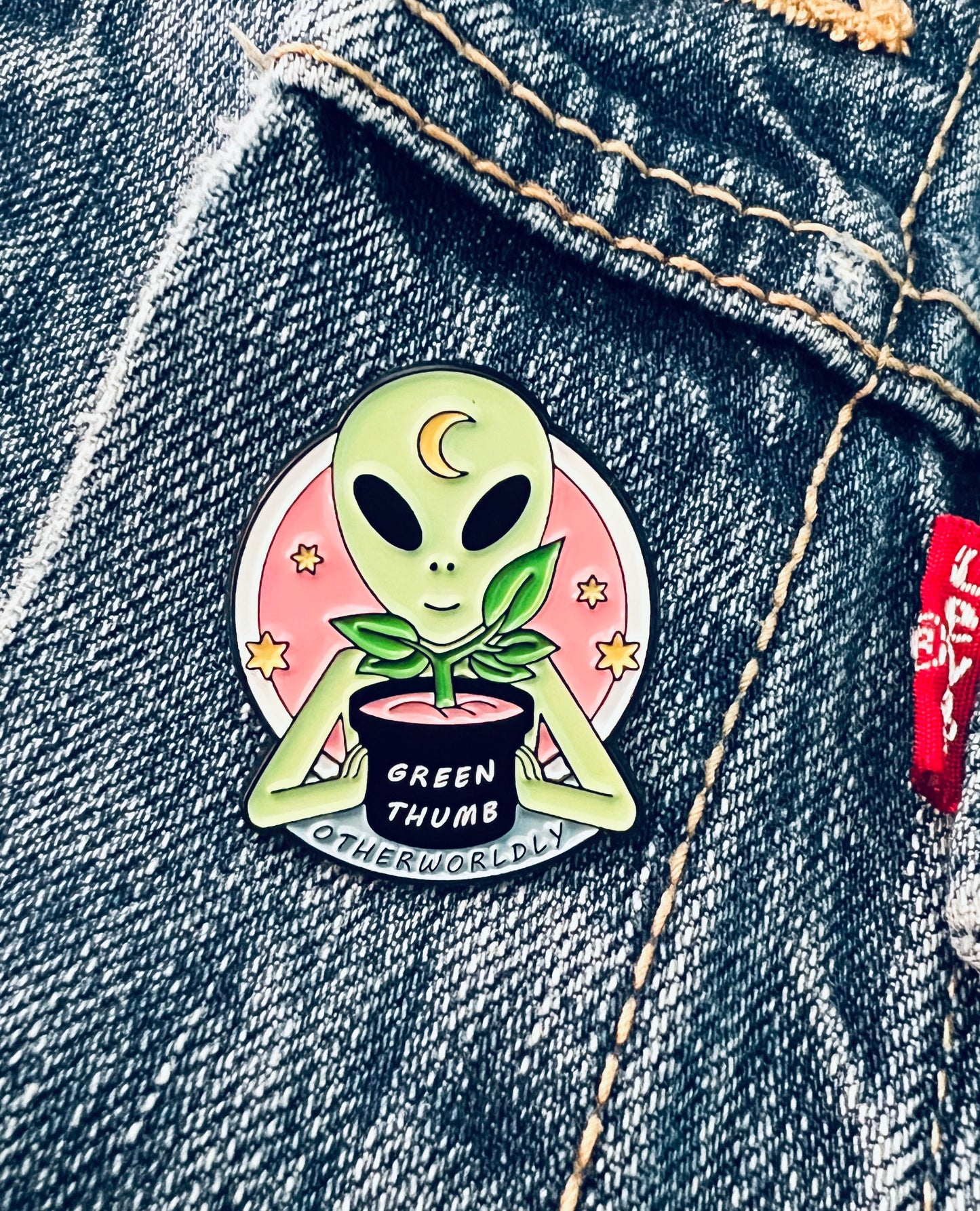 Enamel pin space cat alien pins for jackets backpacks and more