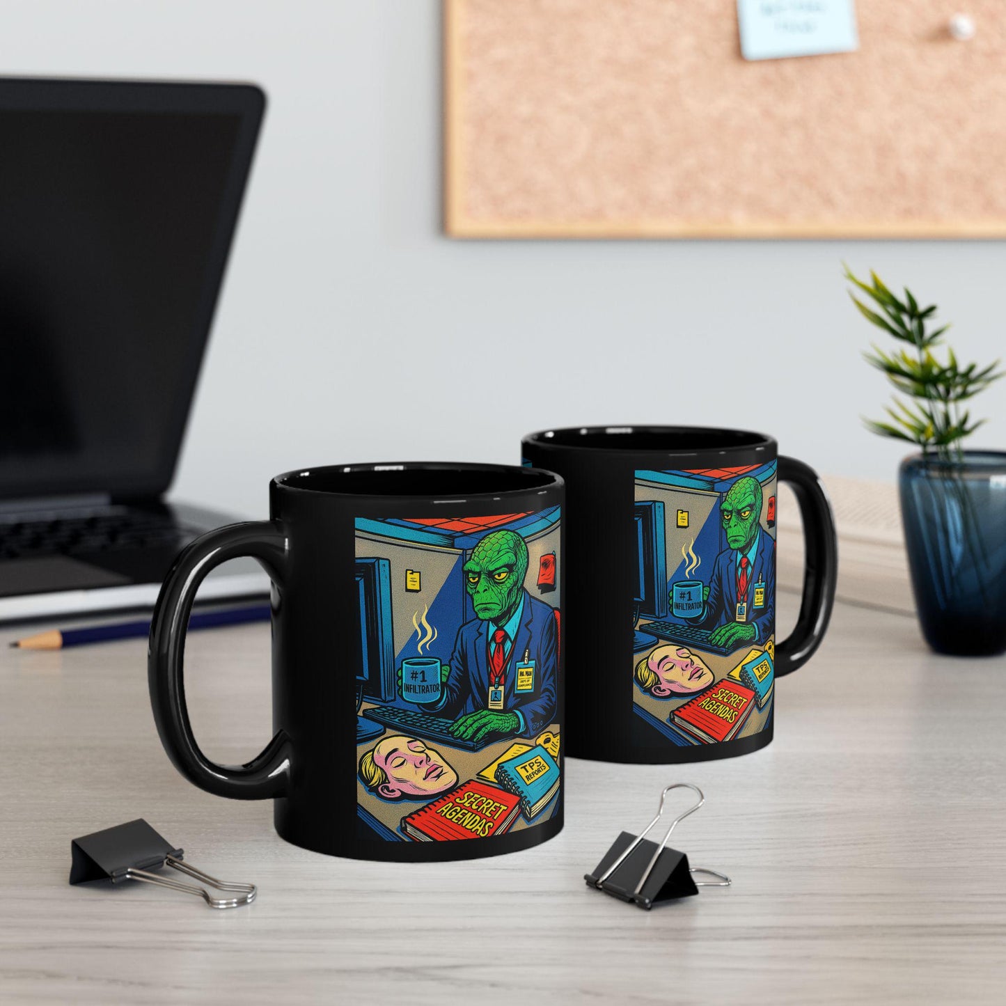 Reptilian Alien Office Mug