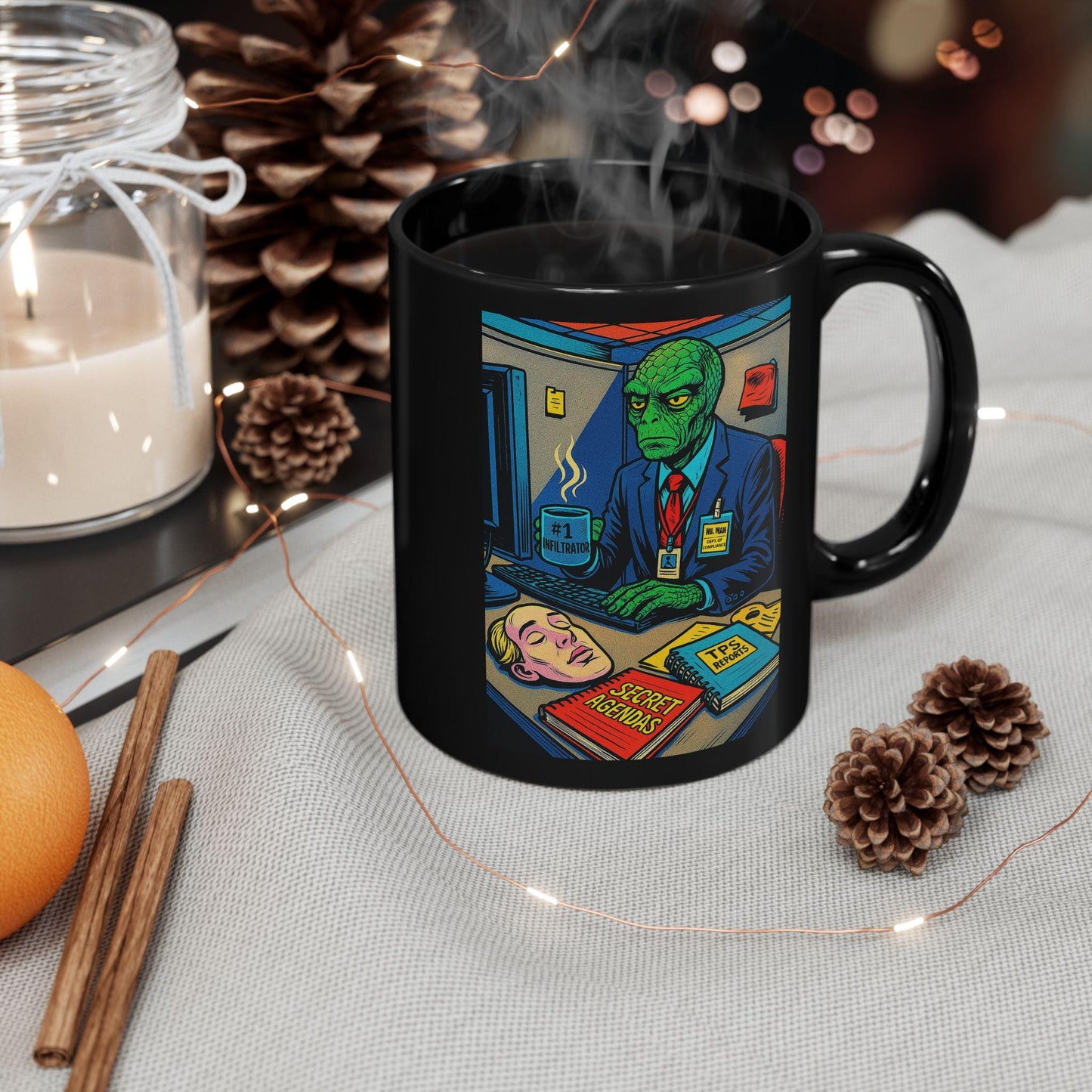 Reptilian Alien Office Mug