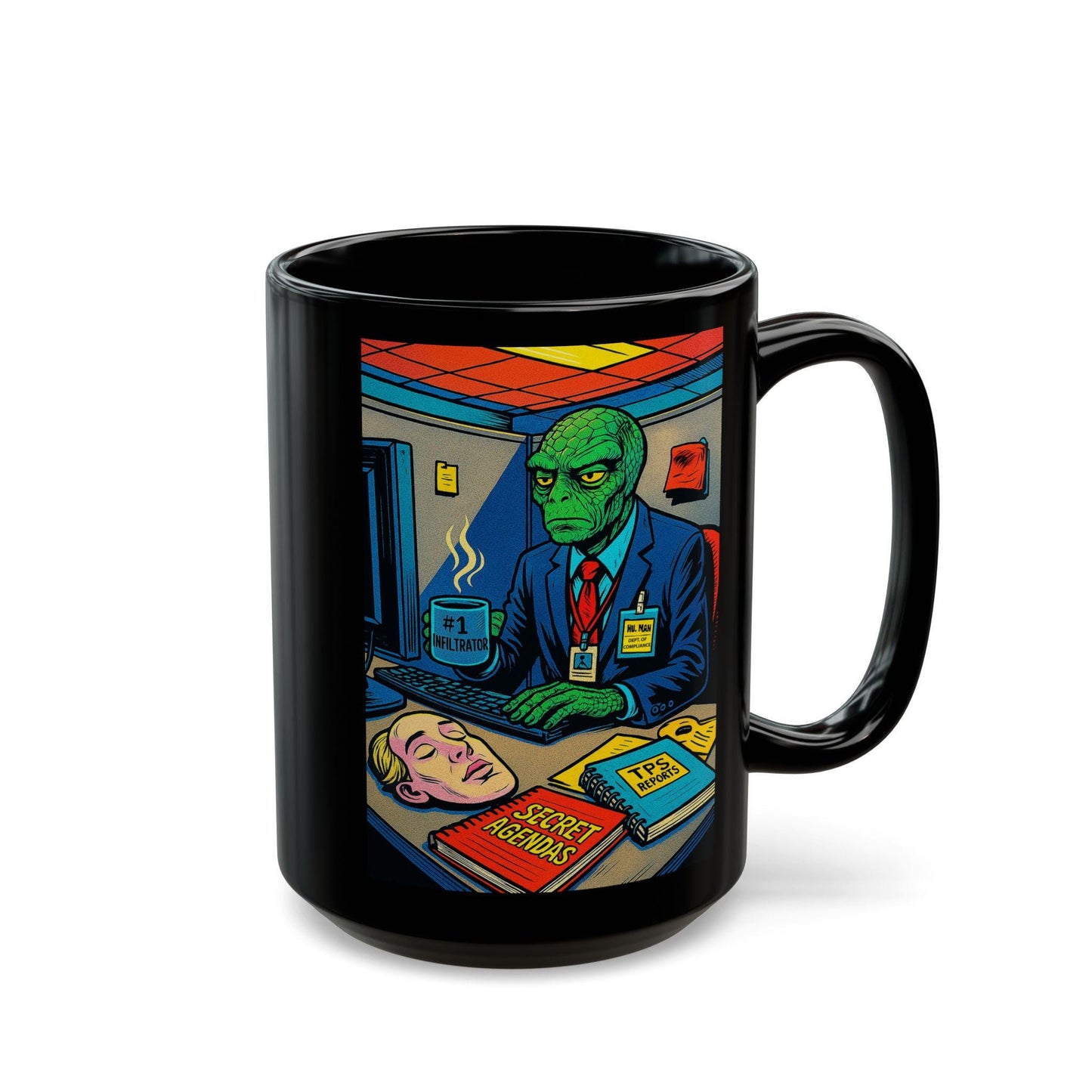 Reptilian Alien Office Mug