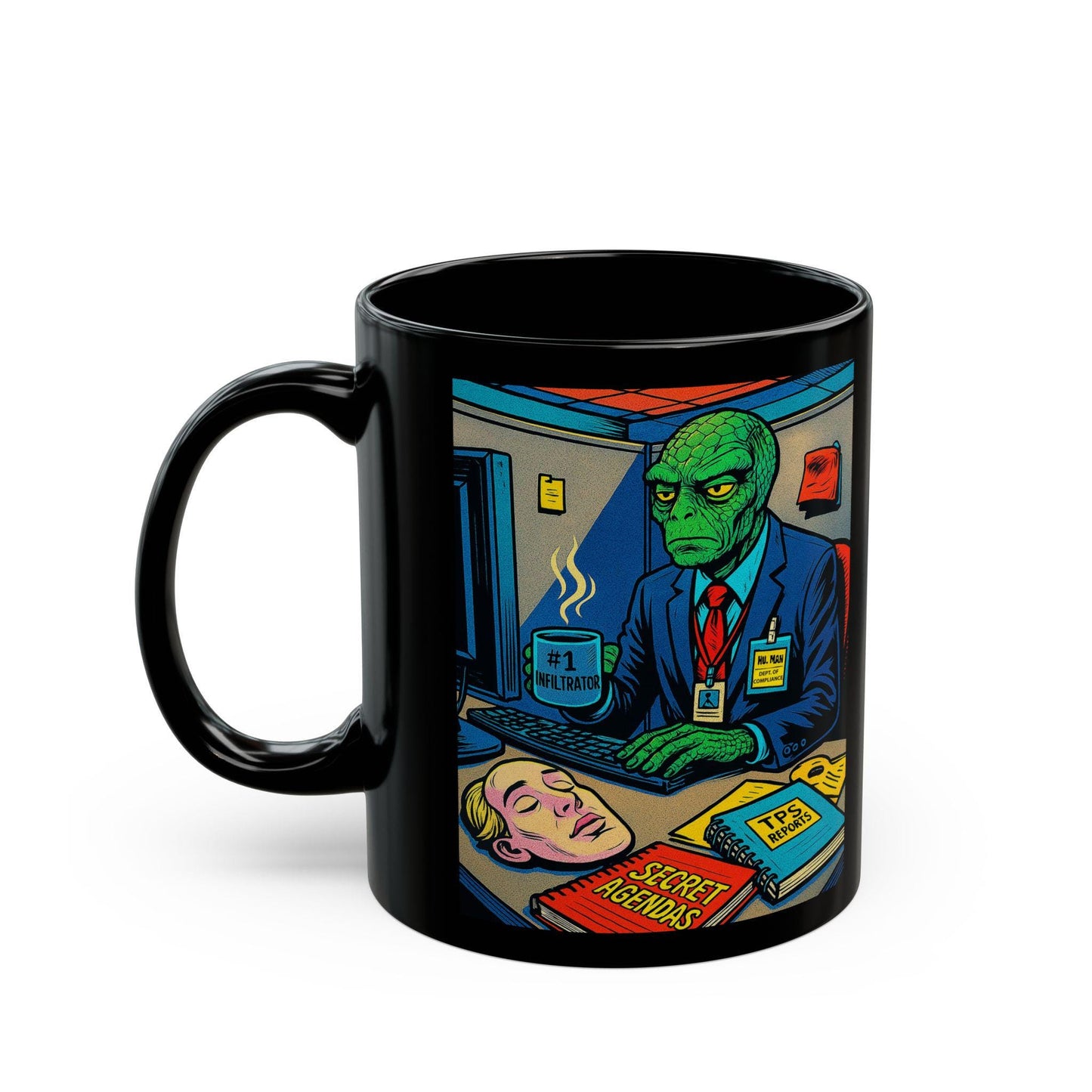 Reptilian Alien Office Mug