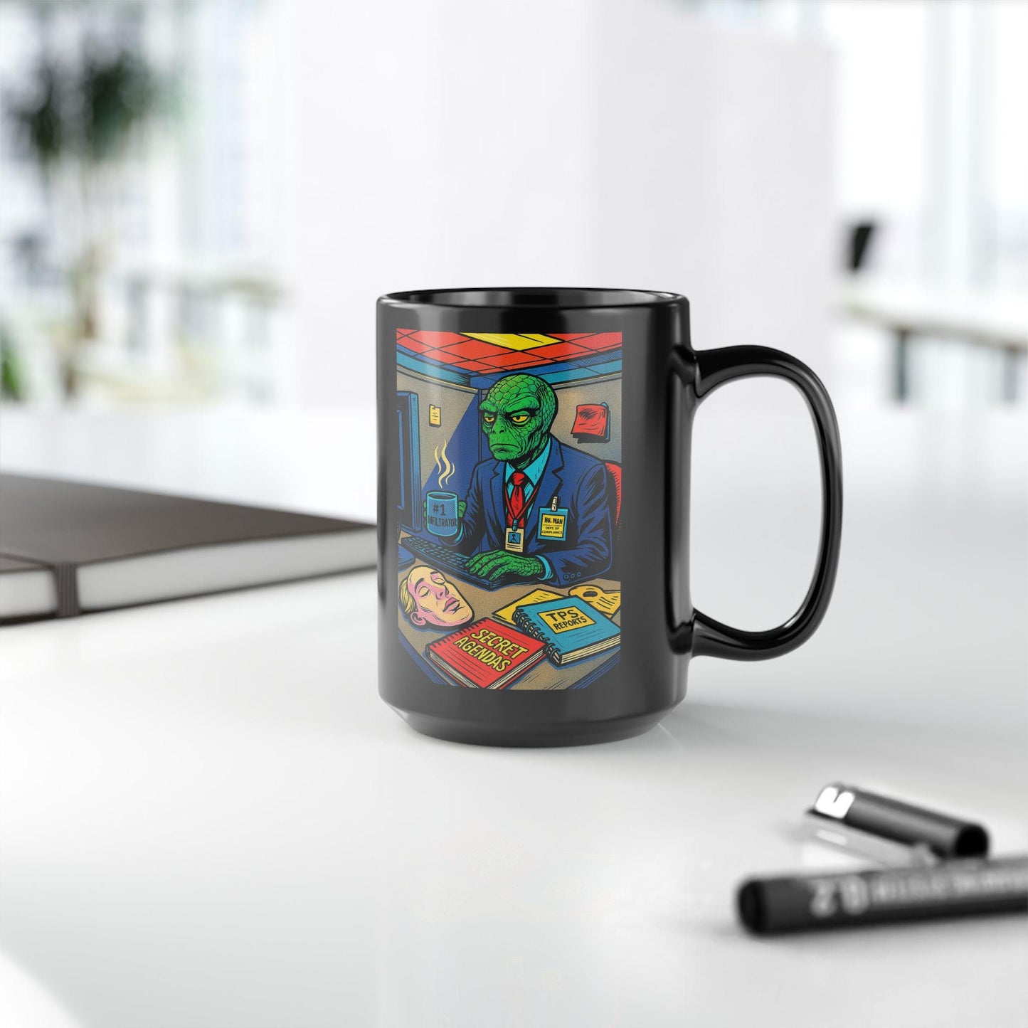 Reptilian Alien Office Mug