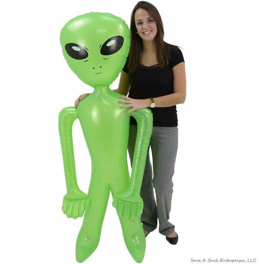 Huge 72" inch Green Alien Inflatable - 6 Foot Blow Up Prop Birthday Party Gift