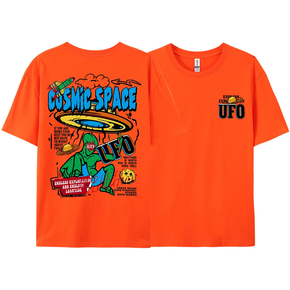 Cosmic Space Ufo Aliens Funny Graphic Printed Men