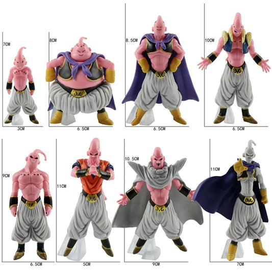 8Pcs/Set Dragon Ball Z Majin Buu Figure Toys DBZ Super Saiyan Action Figurine Anime Collection