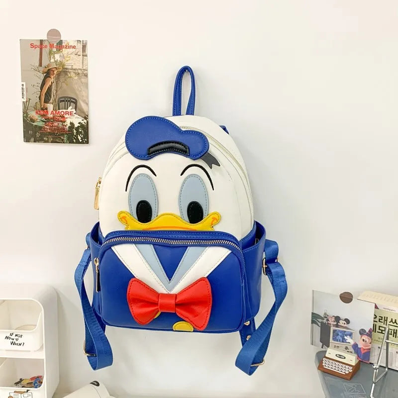New Cartoon Print Blue Stitch Green Alien Backpack