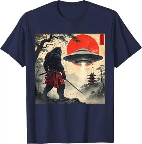 Samurai Bigfoot Japanese UFO Vintage Graphic Tee