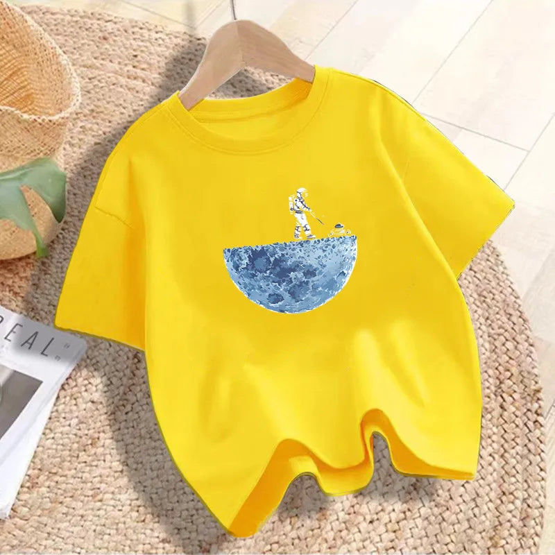 Kids Explore Space Astronaut Prints T-Shirt Boys