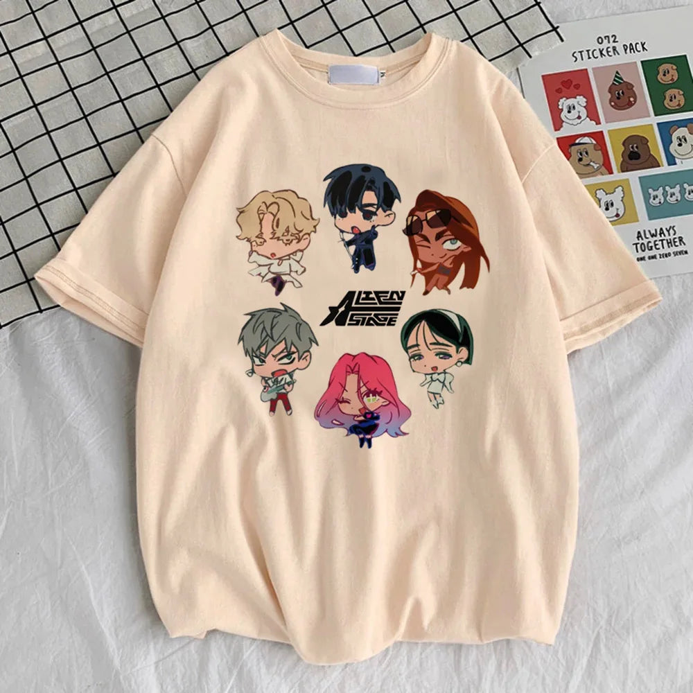 Alien Stage T Shirt Women Kawaii Cartoon Streetwear Y2k Harajuku Anime Japanese Manga T-shirt