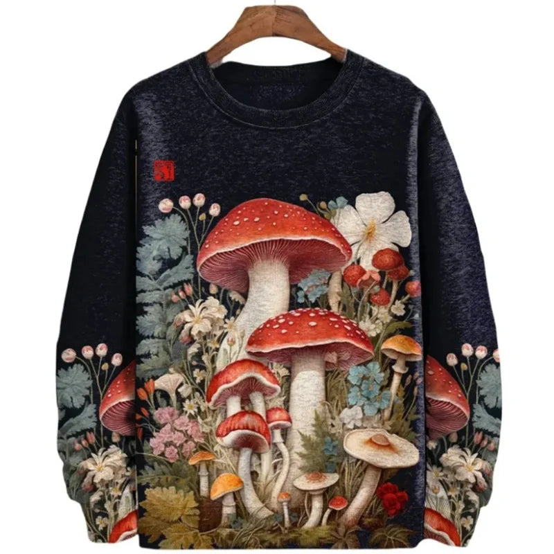 3D Printed Colorful Mushroom Hoodie For Men Women