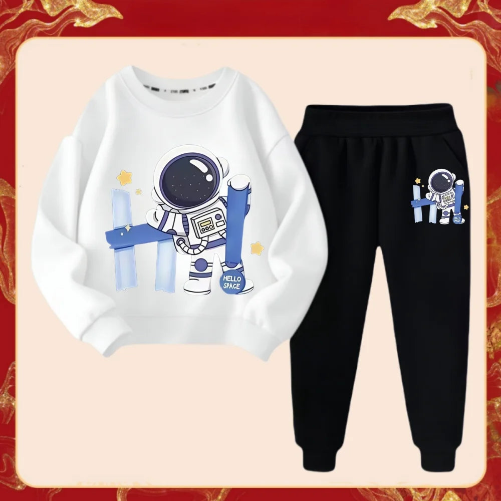 Spring Children Boy Clothes Set Kid Girls Letter Printed Sweatshirts Pullover