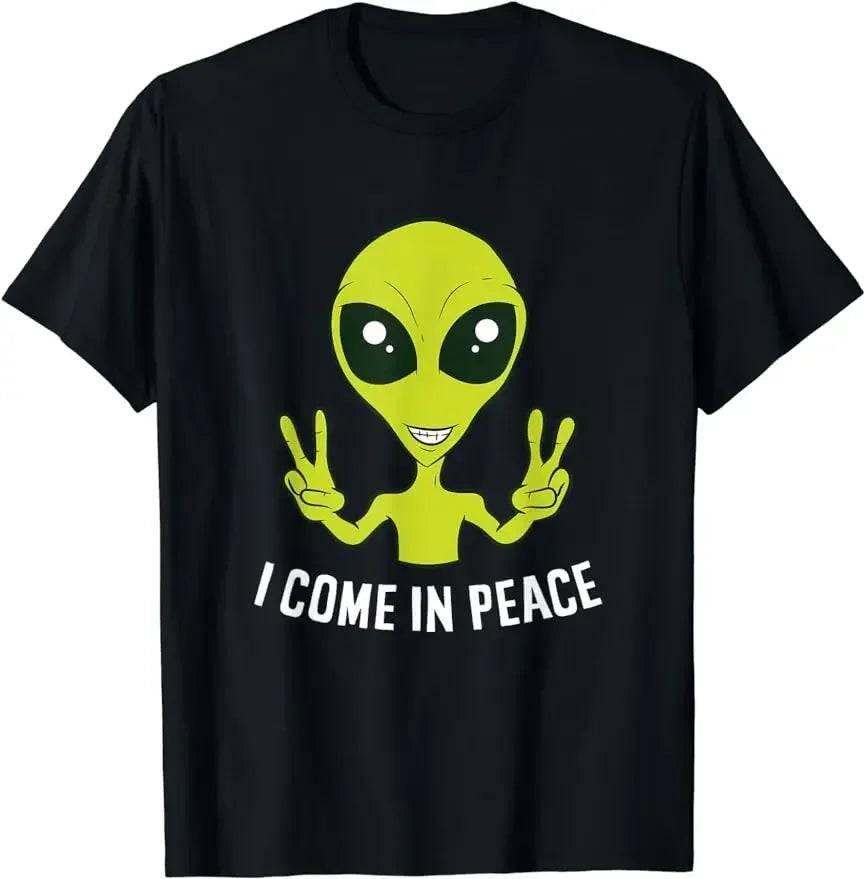 Cute Alien I Come in Peace Space Rave EDM Music Alien T-Shirt