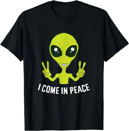 Cute Alien I Come in Peace Space Rave EDM Music Alien T-Shirt