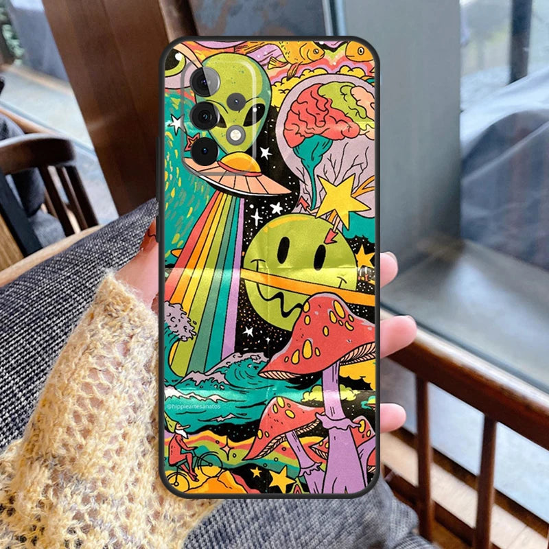 Hippie Mushroom Frog shrooms Case For Samsung Galaxy Phones