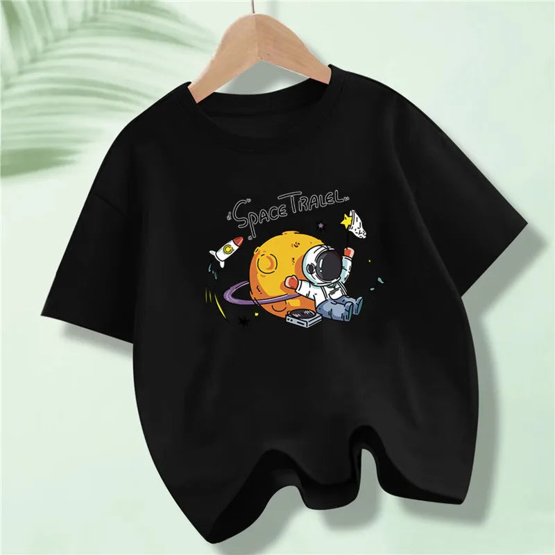 Kids Explore Space Astronaut Prints T-Shirt Boys