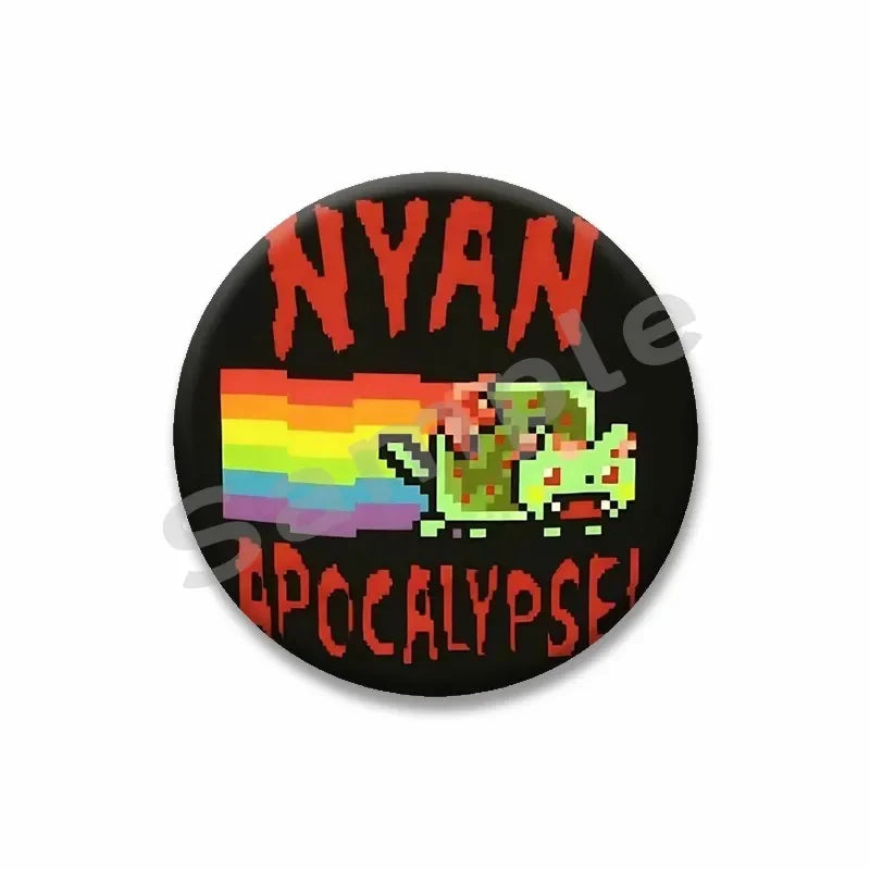 Rainbow Alien Cat Enamel Pin 32-75mm