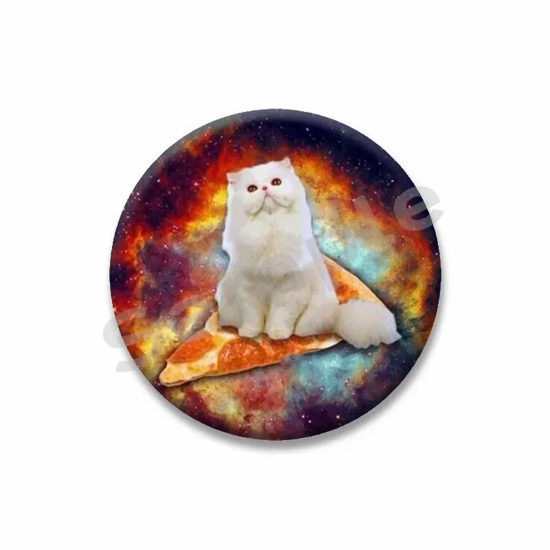Rainbow Alien Cat Enamel Pin 32-75mm