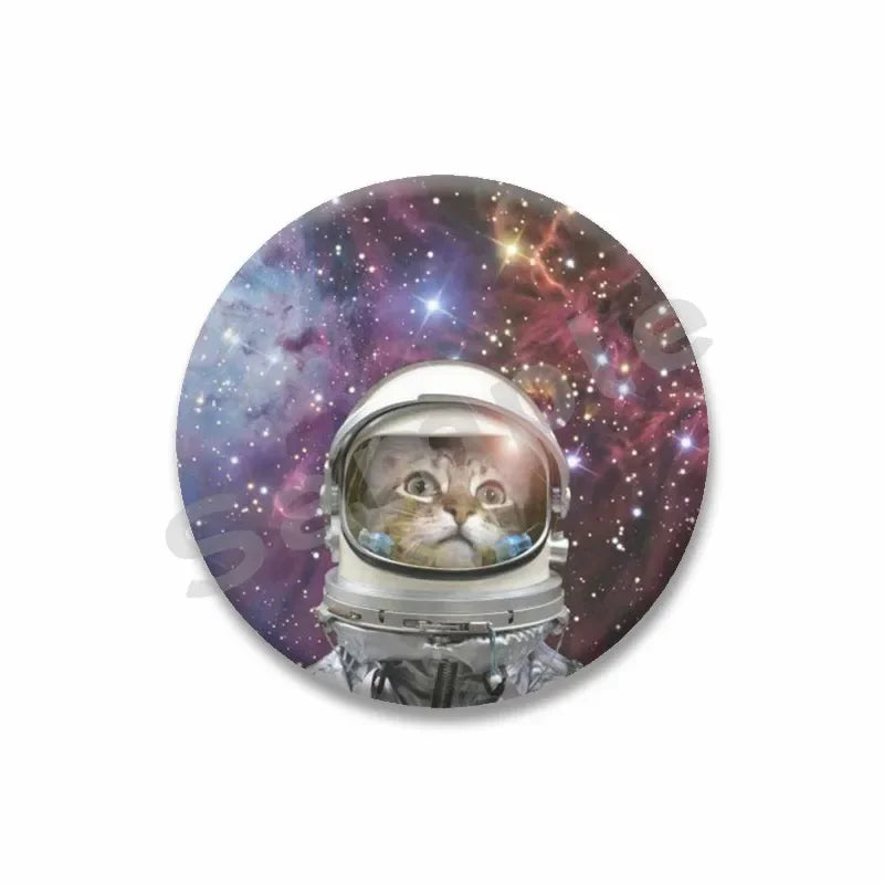 Rainbow Alien Cat Enamel Pin 32-75mm