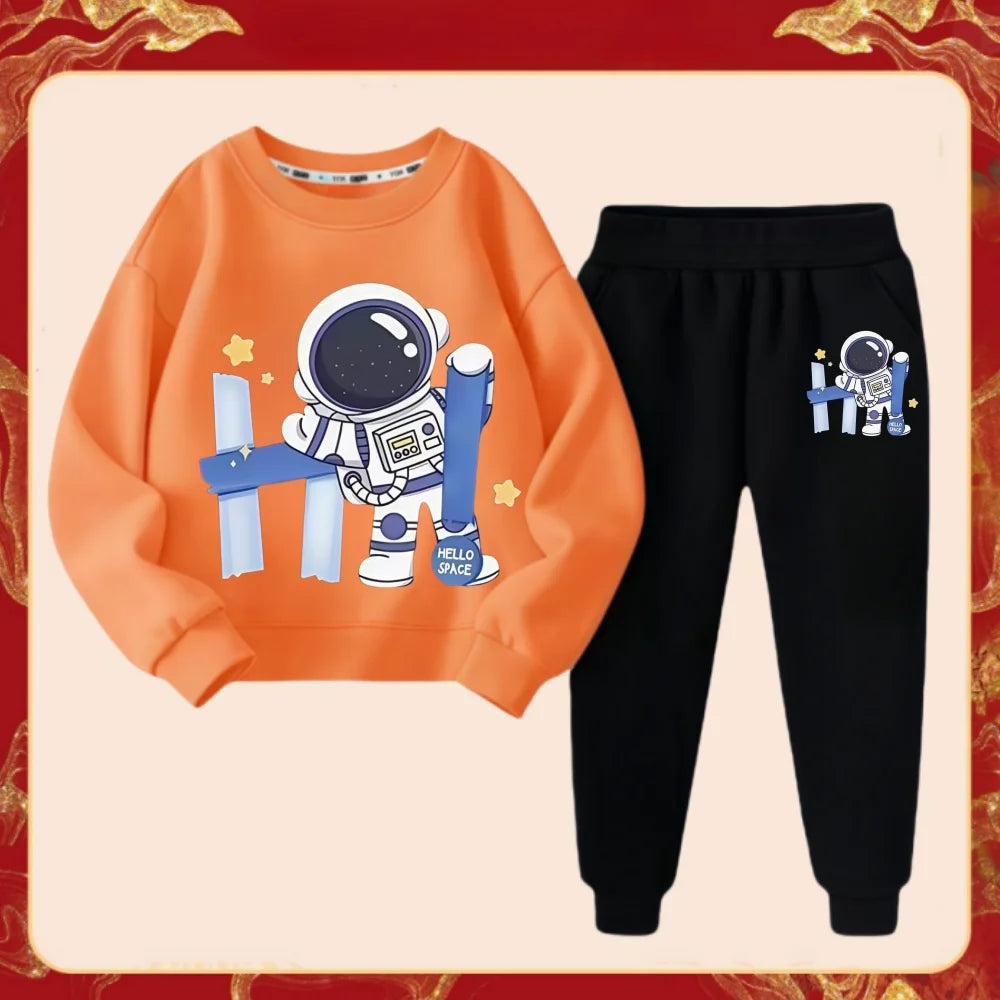 Spring Children Boy Clothes Set Kid Girls Letter Printed Sweatshirts Pullover