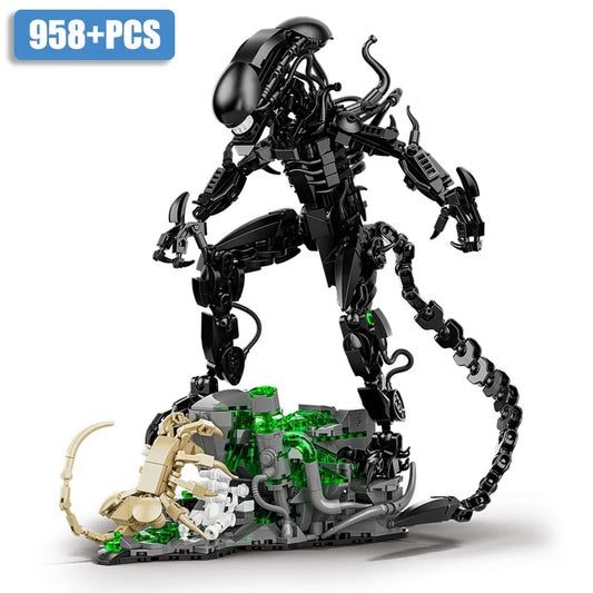 Alien Monster Building Blocks Bricks Set DIY Alien Figures Assembly Model Kit