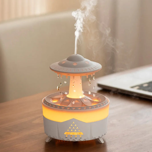 UFO Rotating Raindrop Aromatherapy Essential Oils Air Diffuser