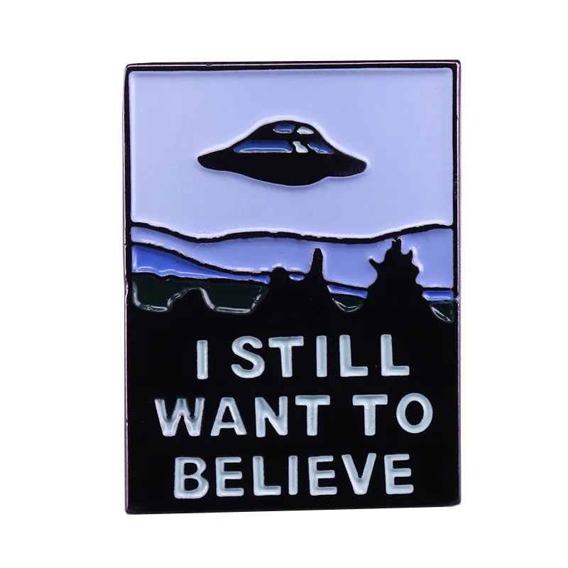Creative Alien UFO Enamel Brooch Cartoon Pin