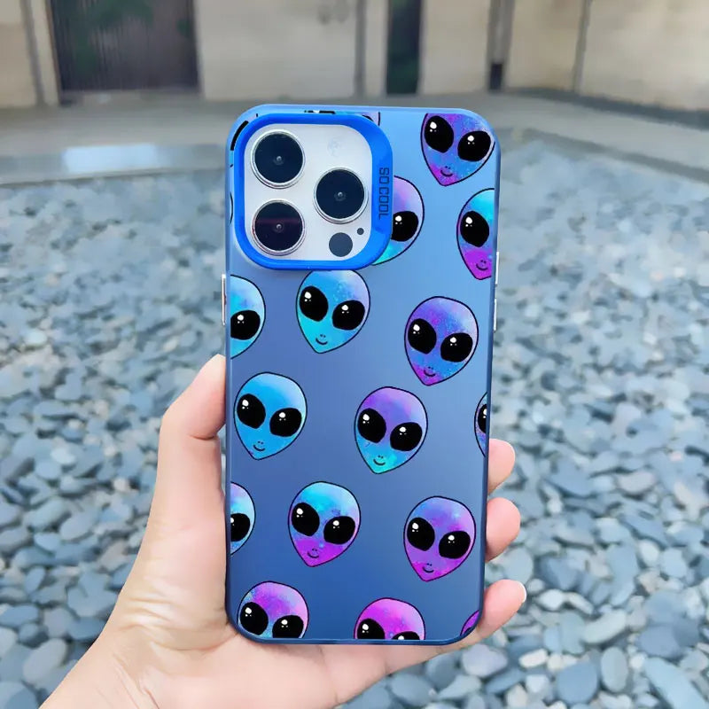 Funny Cartoon Alien Laser Phone Case for iPhones