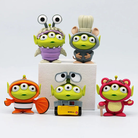 5Pcs/set Toy Story Alien Crossover Series PVC Action Figure