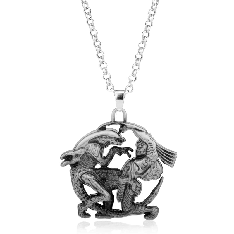 Movie Alien Necklace Predator AVP Alien Queen Pendant