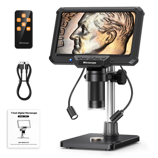 7inch Digital Microscope 1200X Magnification for Coins