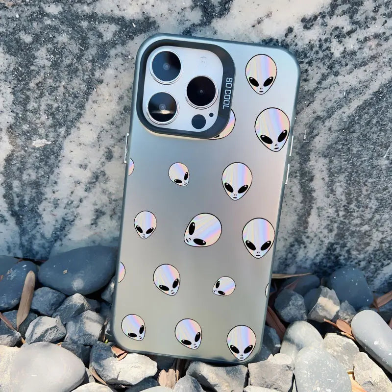 Funny Cartoon Alien Laser Phone Case for iPhones