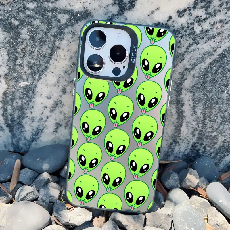 Funny Cartoon Alien Laser Phone Case for iPhones