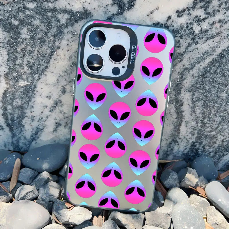 Funny Cartoon Alien Laser Phone Case for iPhones