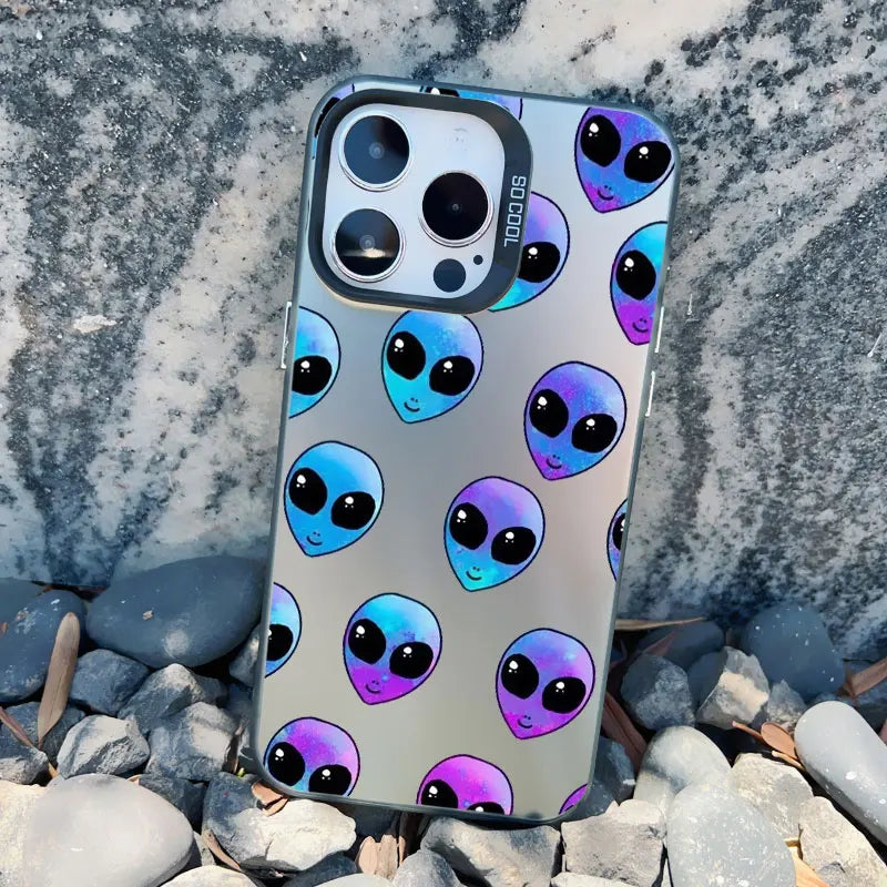 Funny Cartoon Alien Laser Phone Case for iPhones