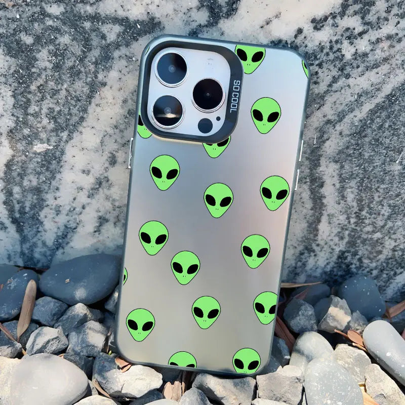 Funny Cartoon Alien Laser Phone Case for iPhones