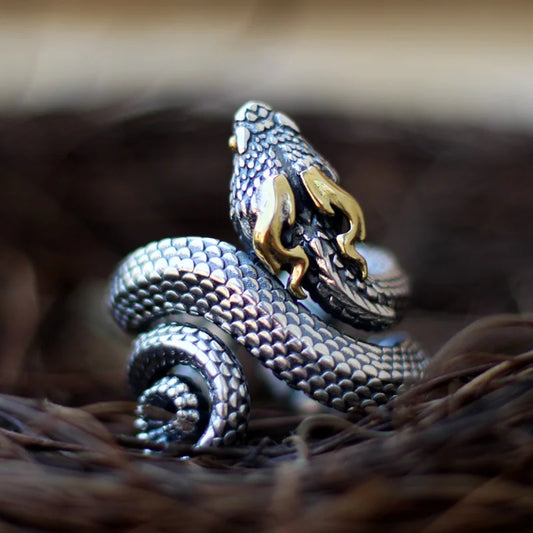 Vintage Snake Ring Adjustable Opening